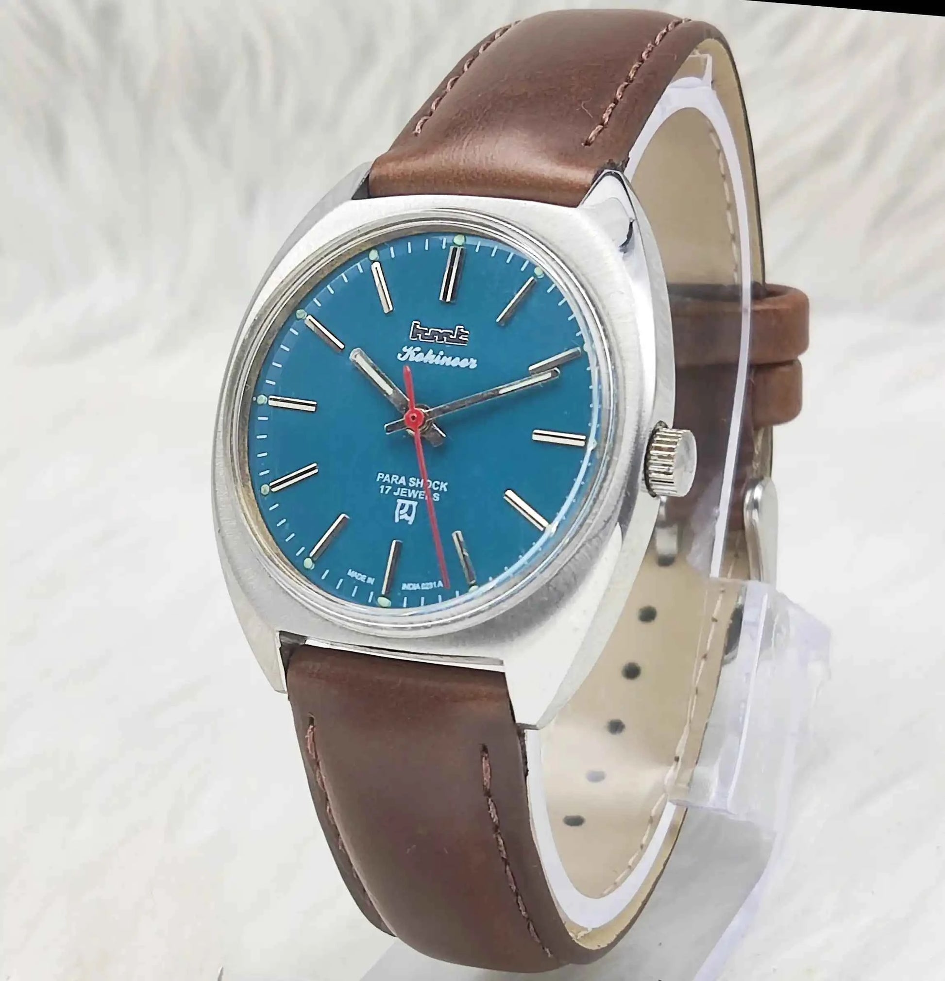 HMT Kohinoor Stick Indices Peacock Green Dial Handwinding 17 Jewels Watch