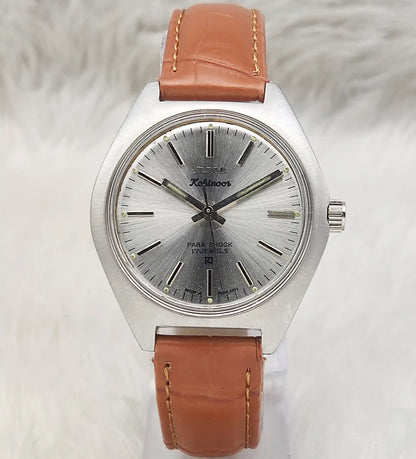HMT Kohinoor Watch - 17 Jewels Silver Dial Handwinding Watch