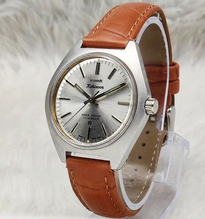 HMT Kohinoor Watch - 17 Jewels Silver Dial Handwinding Watch