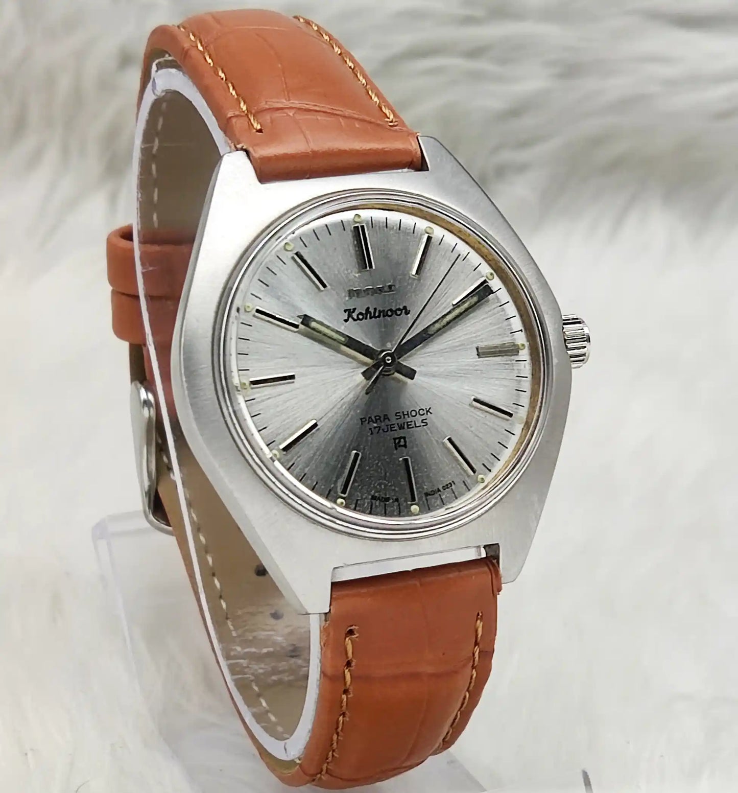 HMT Kohinoor Watch - 17 Jewels Silver Dial Handwinding Watch