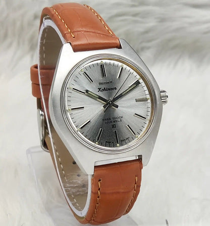 HMT Kohinoor Watch - 17 Jewels Silver Dial Handwinding Watch
