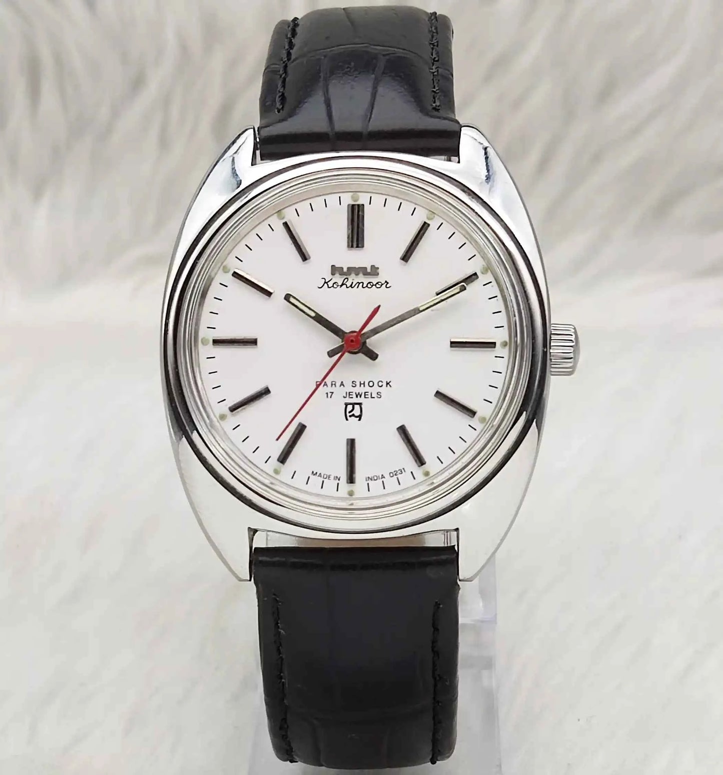 HMT Kohinoor 17 Jewels Stick Indices White Dial Men's Watch