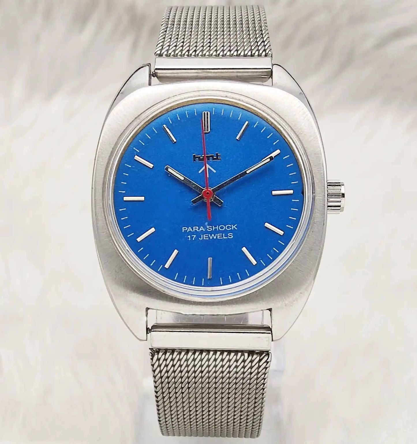 HMT Light Blue Dial Handwinding Watch - Timeless Craftsmanship for Modern Elegance