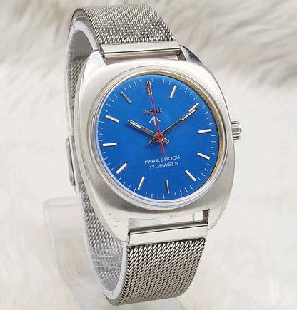 HMT Light Blue Dial Handwinding Watch - Timeless Craftsmanship for Modern Elegance