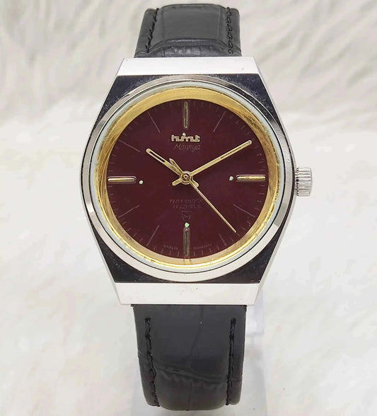 HMT Maurya Black Dial 17 Jewels Handwinding Stick Indices