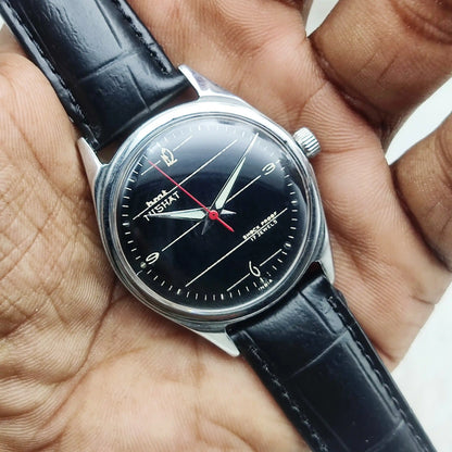 HMT Nishat Watch with 17 Jewels and Black Dial