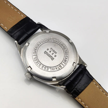 HMT Nishat Watch with 17 Jewels and Black Dial