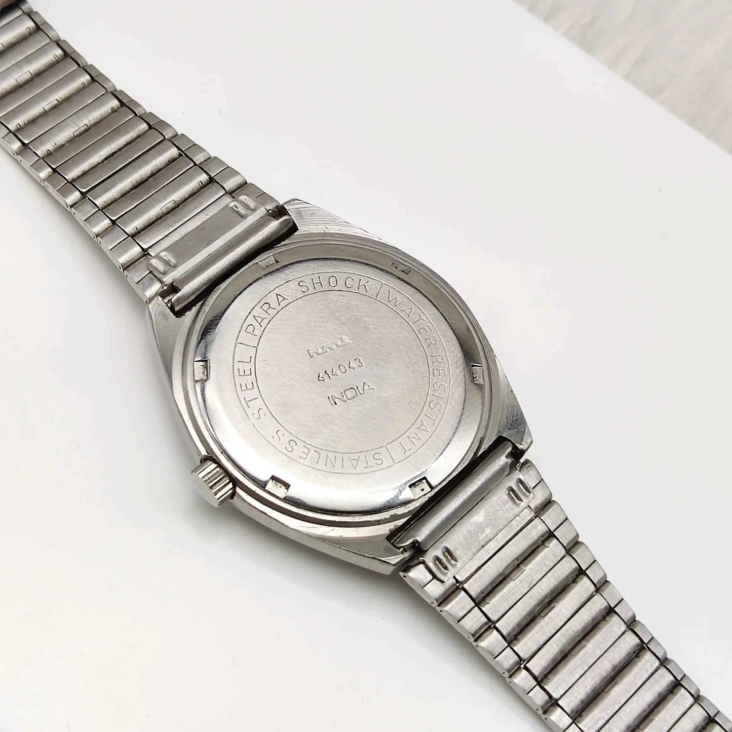 HMT Para Shock Stick Indices 17 Jewels Sky Blue Dial Handwinding Watch