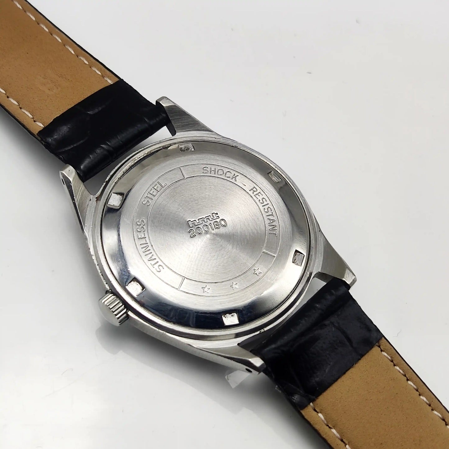 HMT Janata Dotted Apple Green Dial Stick indices 17 Jewels Handwinding Men's Watch