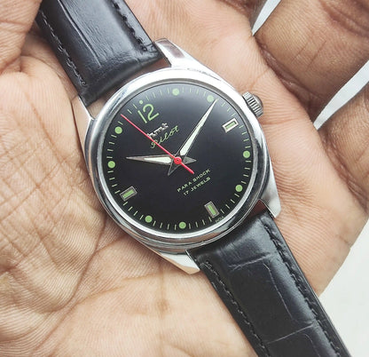 HMT Pilot 17 Jewels Black Dial Handwinding Men's Watch 0231