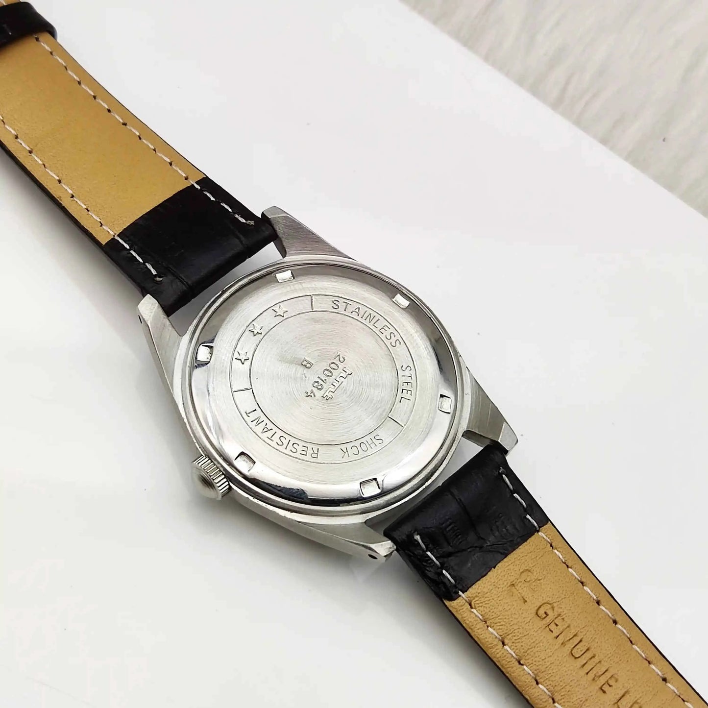 HMT Pilot 17 Jewels Mechanical Handwinding Black Dial Men's Watch