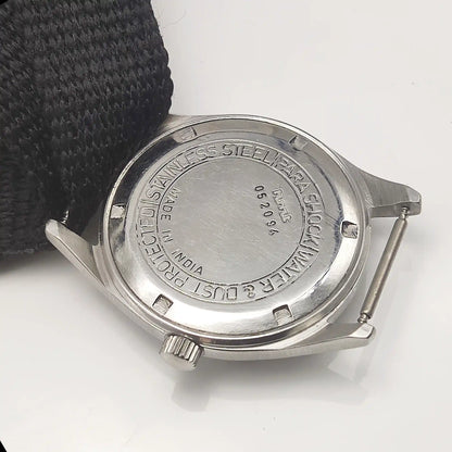 HMT Pilot 17 Jewels Black Dial - Handwinding Men's Watch English Numerals