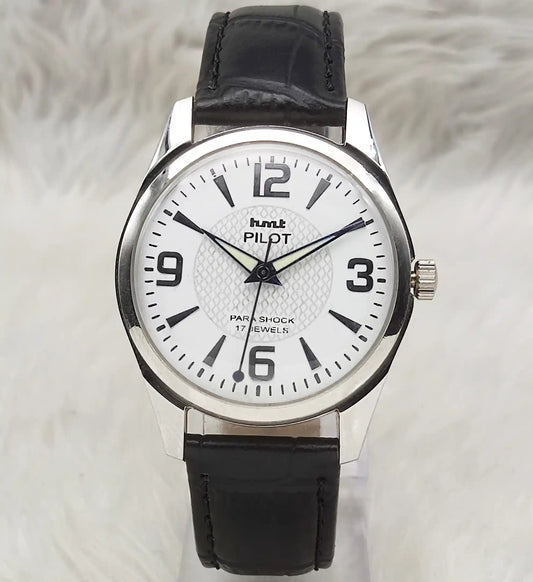 HMT Pilot 17 Jewels Handwinding White Dial Watch