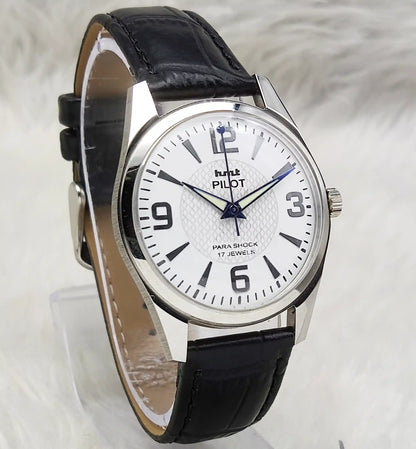 HMT Pilot 17 Jewels Handwinding White Dial Watch