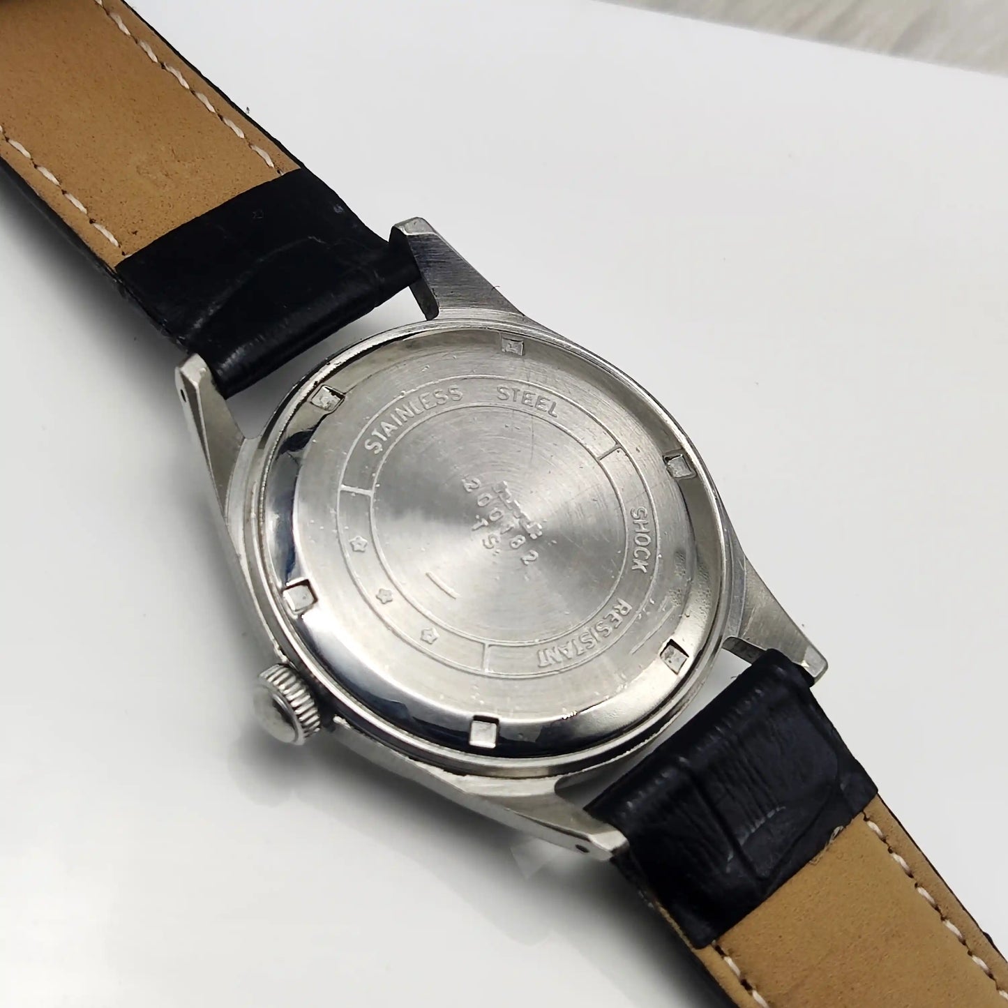HMT Pilot 17 Jewels White Dial - Handwinding Men's Watch Stick Numerals Indices