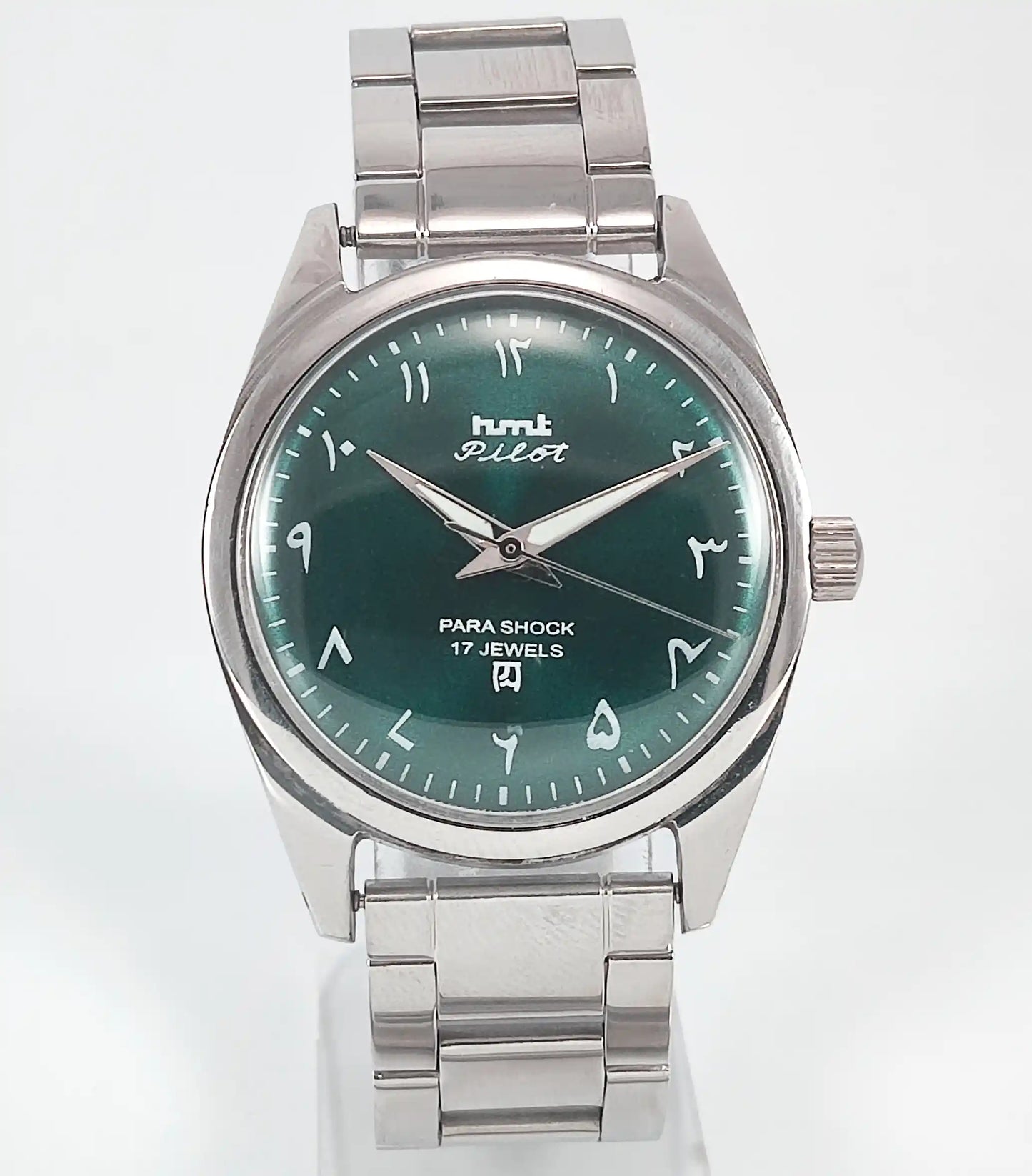 HMT Pilot Arabic Font Green Dial Para Shock 17 Jewels Dial Handwinding Discover-Diamonds