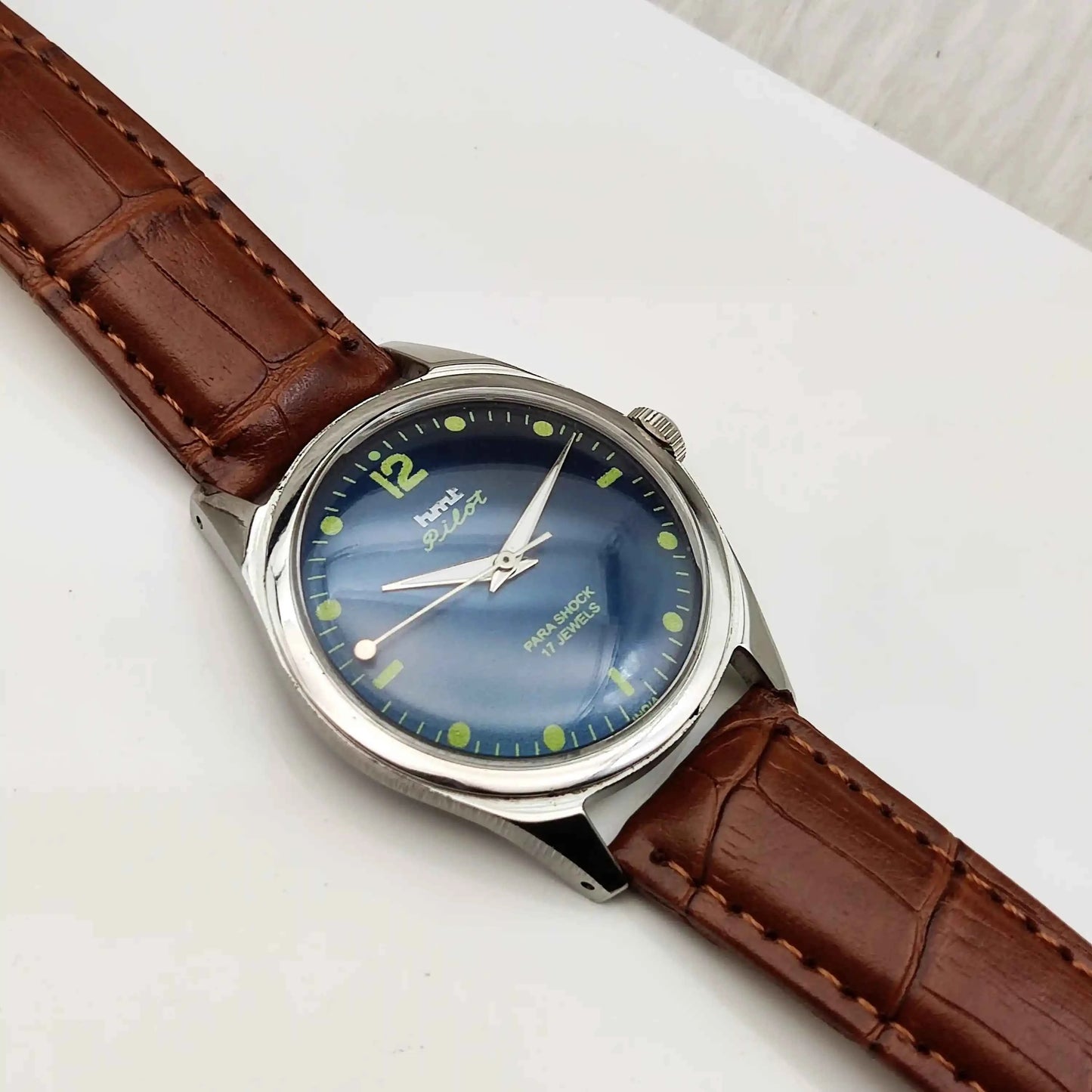 HMT Pilot 17 Jewels Handwinding Black Dial Watch