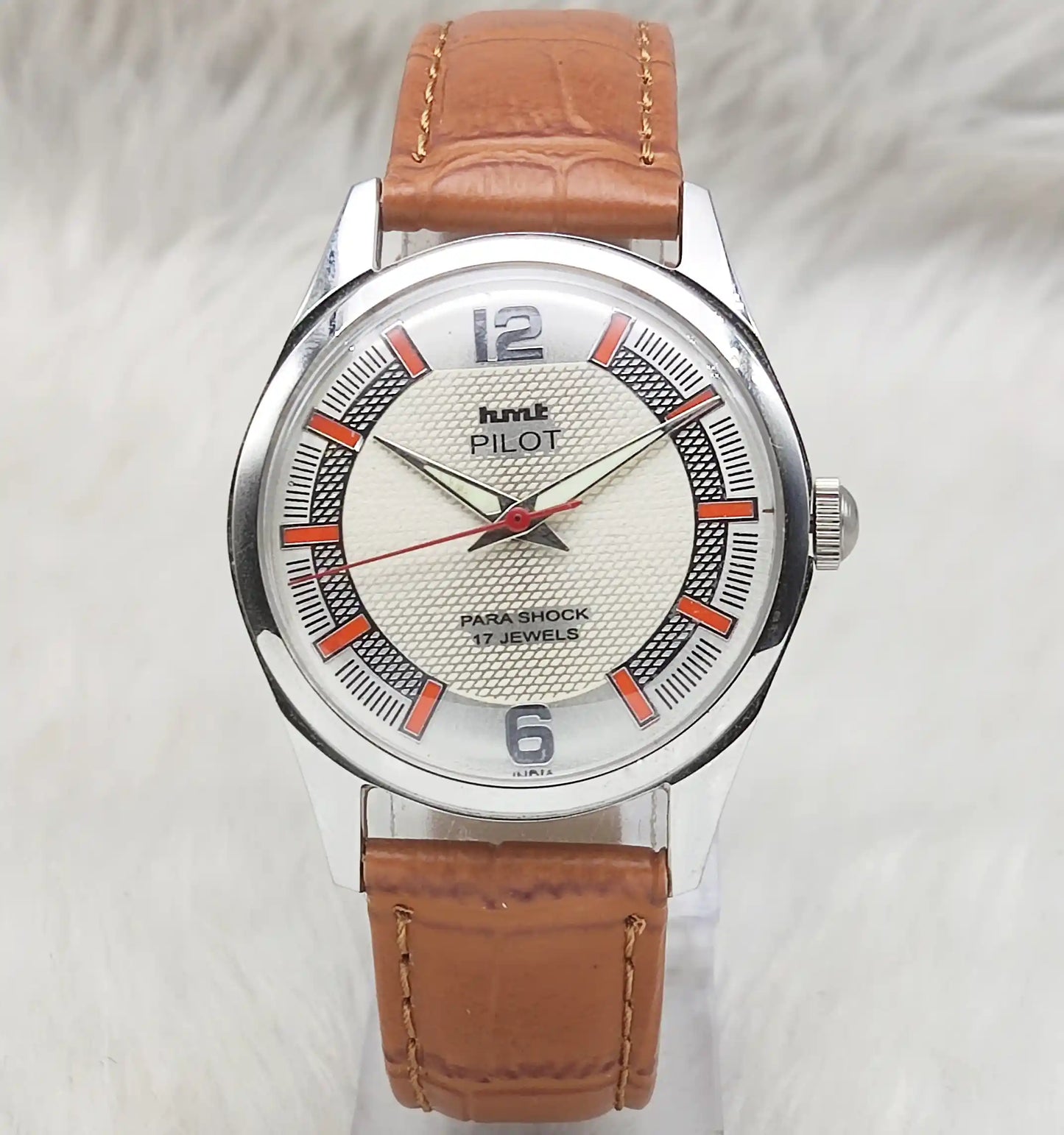 HMT Pilot 17 Jewels Cream Dial Mechanical Handwinding Watch