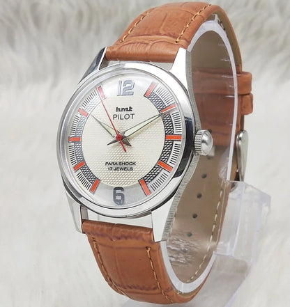 HMT Pilot 17 Jewels Cream Dial Mechanical Handwinding Watch