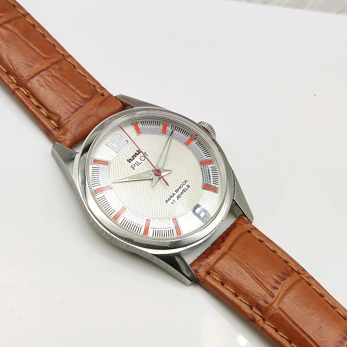 HMT Pilot 17 Jewels Cream Dial Mechanical Handwinding Watch