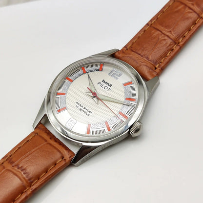 HMT Pilot 17 Jewels Cream Dial Mechanical Handwinding Watch