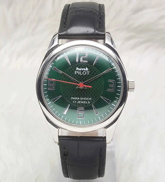 HMT Pilot Green Dial 17 Jewels Handwinding Watch 0231