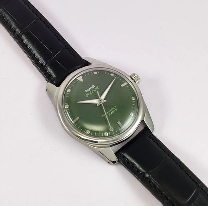 HMT Pilot Para Shock 17 Jewels Apple Green Dial Handwinding Men's Watch Discover-Diamonds