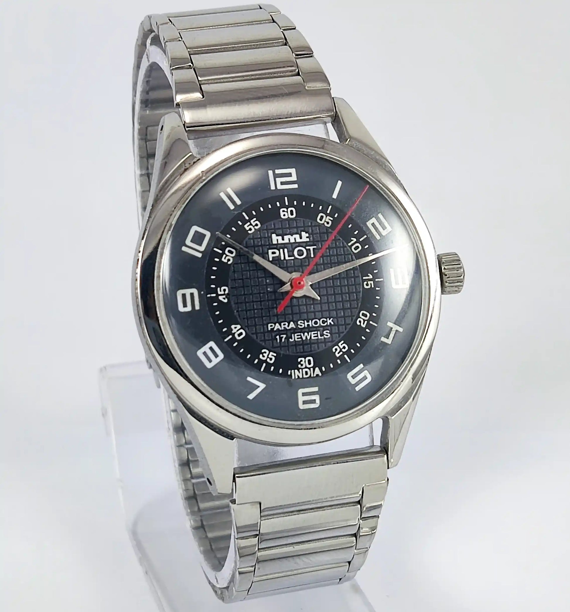 HMT Pilot Para Shock 17 Jewels Black Dial Handwinding 0231 Discover-Diamonds