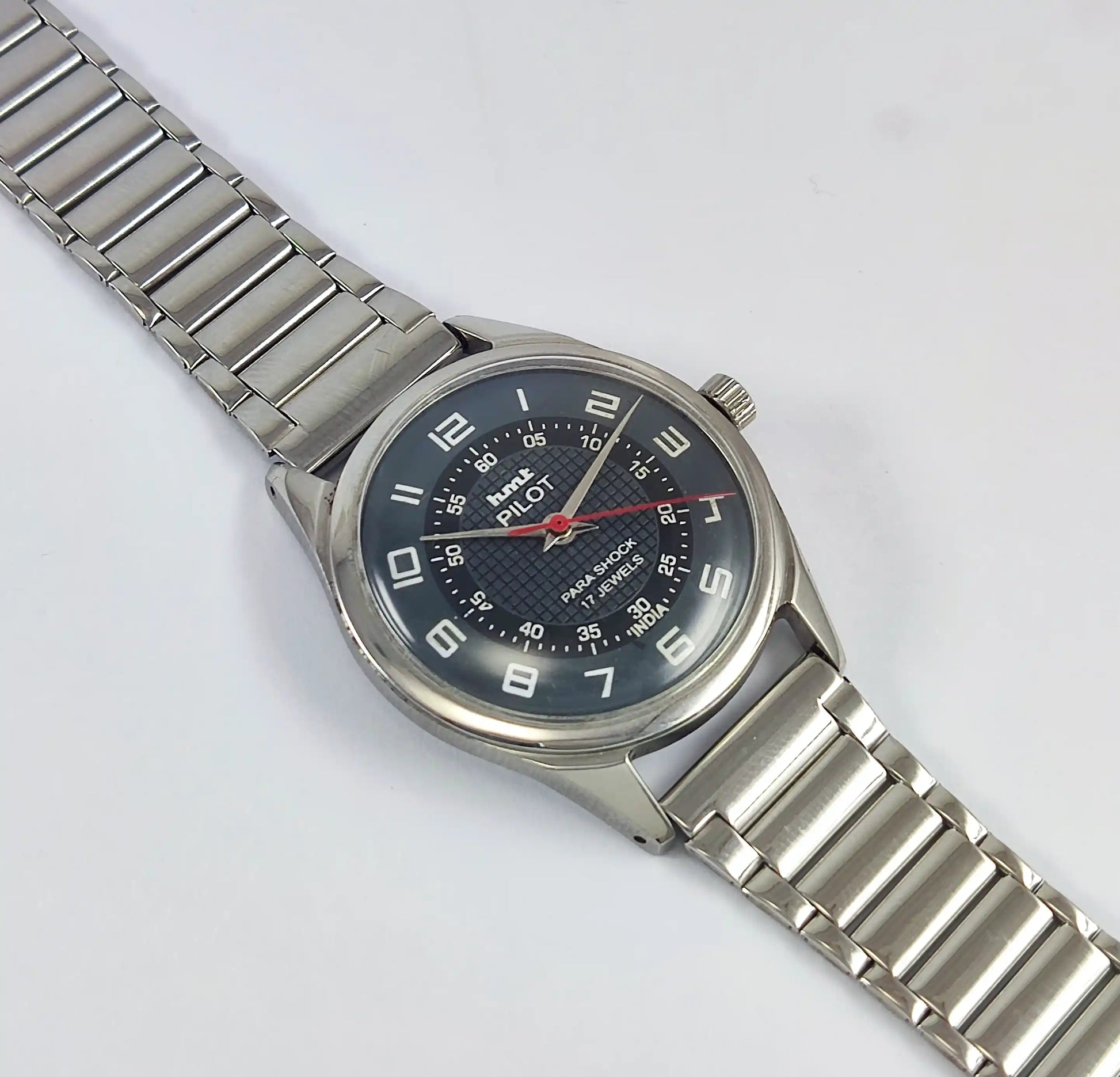 HMT Pilot Para Shock 17 Jewels Black Dial Handwinding 0231 Discover-Diamonds