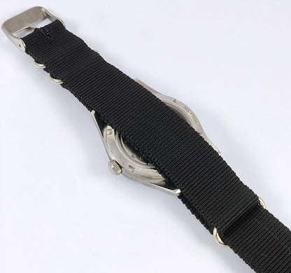 HMT Pilot Para Shock 17 Jewels Black Dial Transparent Back Handwinding Men's Watch Discover-Diamonds