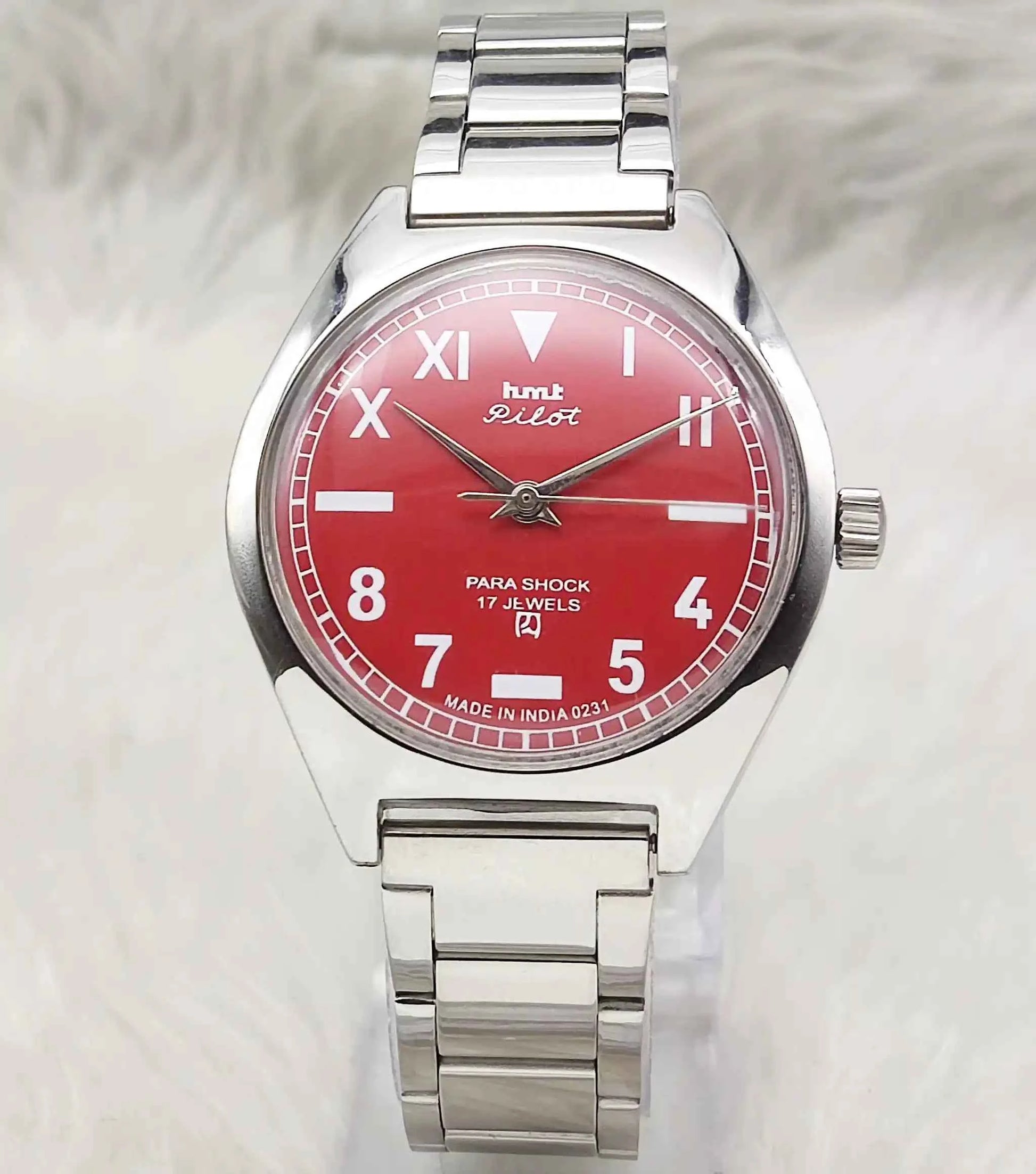 HMT Pilot 17 Jewels Handwinding White Dial Watch