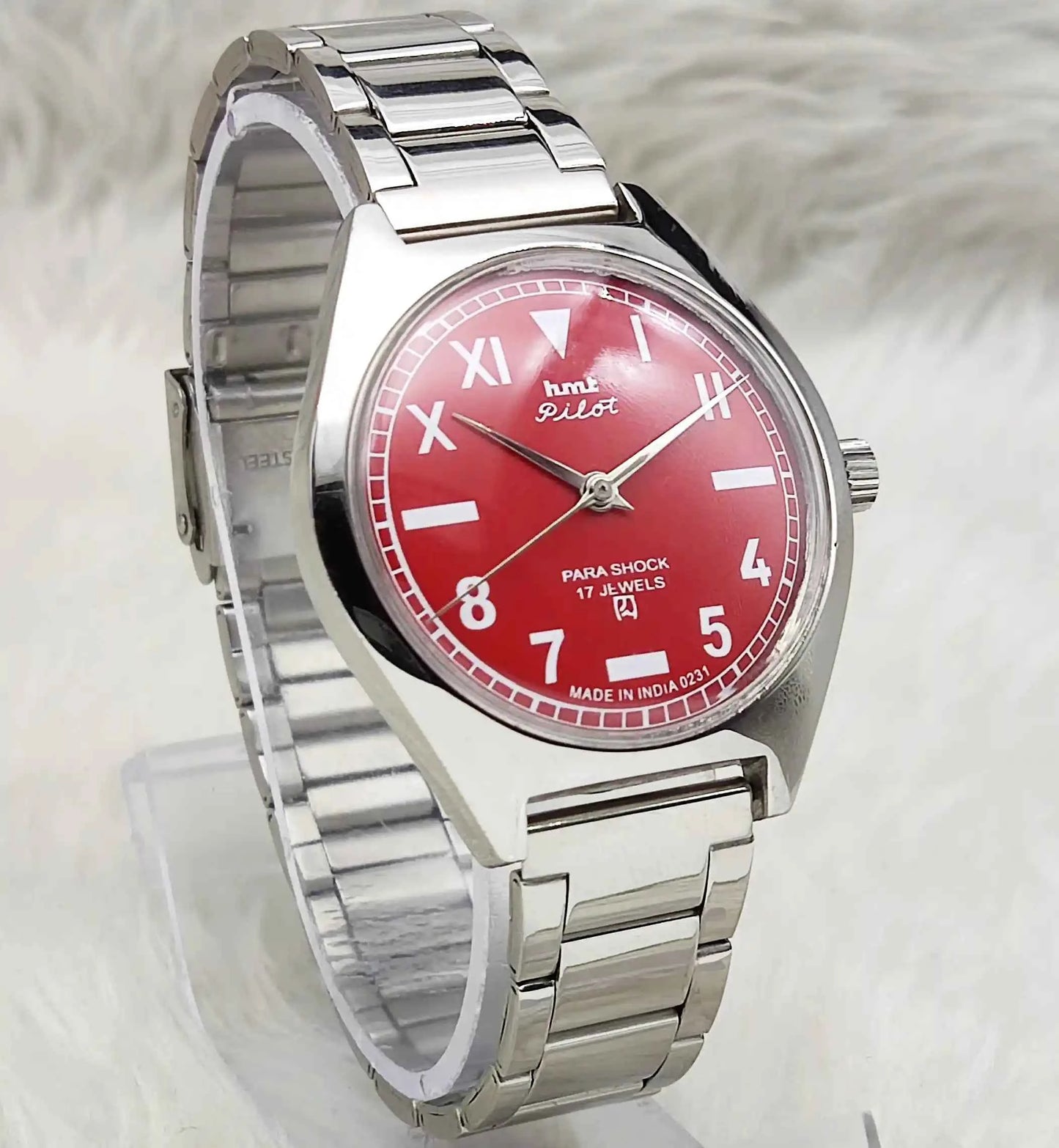HMT Pilot 17 Jewels Handwinding White Dial Watch