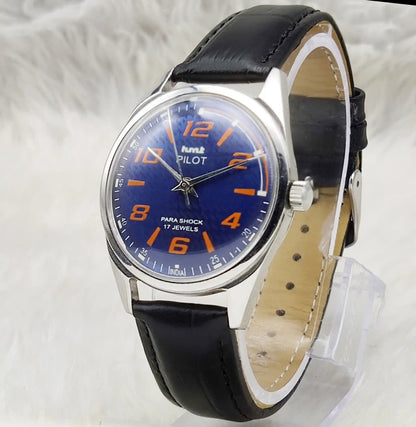 HMT Pilot Watch Blue Dial - Handwinding 17 Jewels 0231