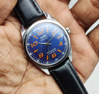 HMT Pilot Watch Blue Dial - Handwinding 17 Jewels 0231