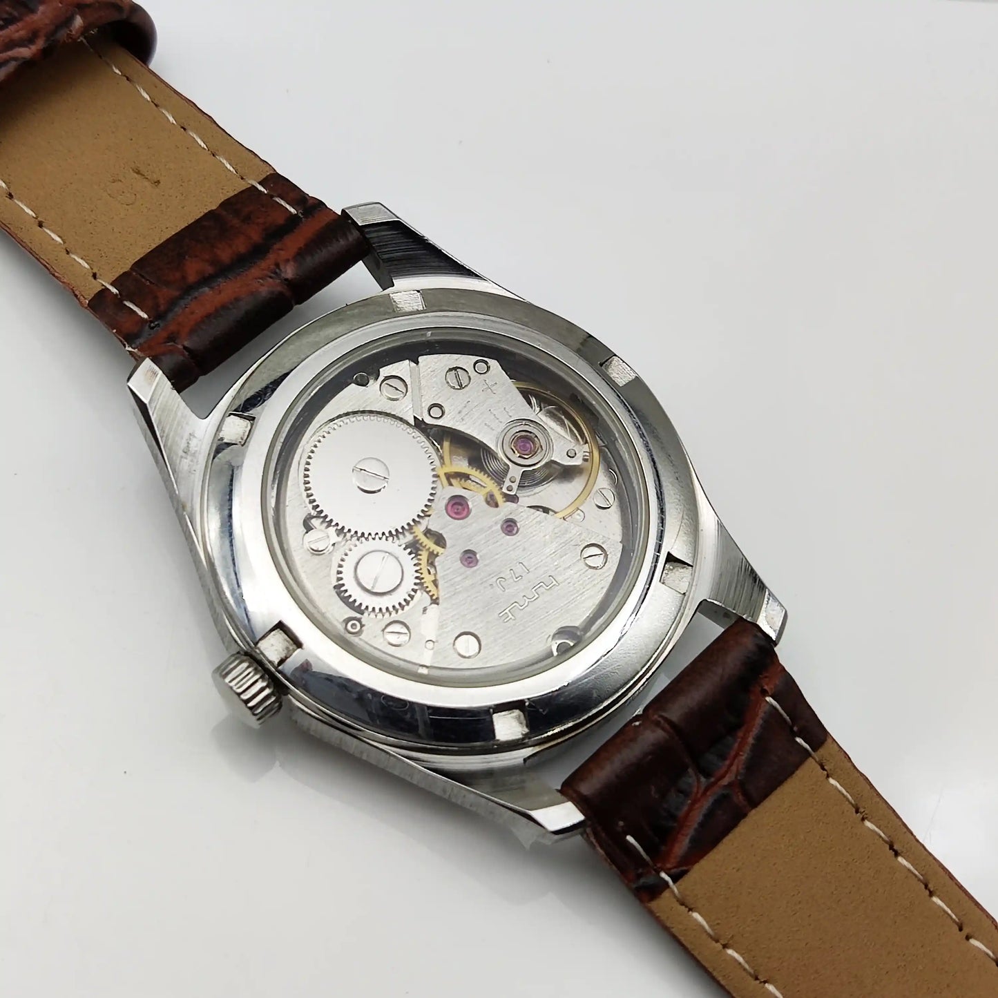 HMT Pilot Watch Blue Dial - Handwinding 17 Jewels with Transparent Back