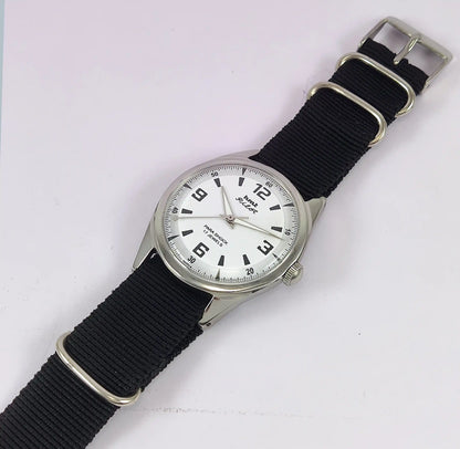 HMT Pilot White Dial Para Shock 17 Jewels Handwinding Men's Watch Discover-Diamonds