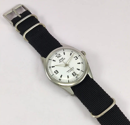 HMT Pilot White Dial Para Shock 17 Jewels Handwinding Men's Watch Discover-Diamonds