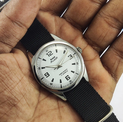 HMT Pilot White Dial Para Shock 17 Jewels Handwinding Men's Watch Discover-Diamonds