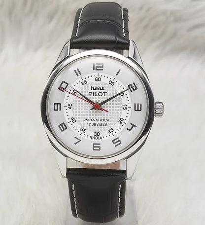 HMT Pilot White Dial Watch - Timeless Mechanical Elegance for Every Occasion
