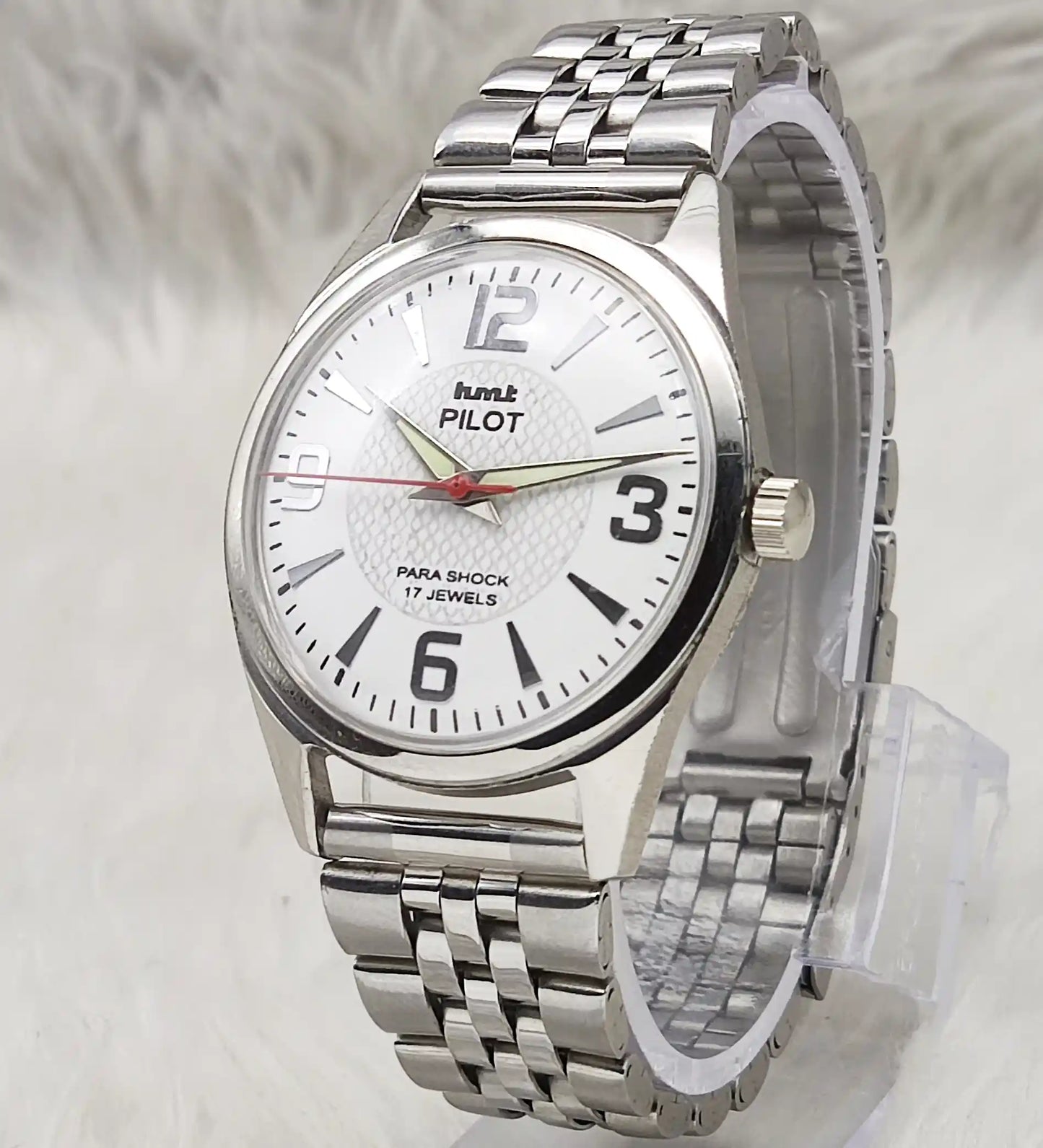 HMT Pilot White Dial Watch 17 Jewels Handwinding