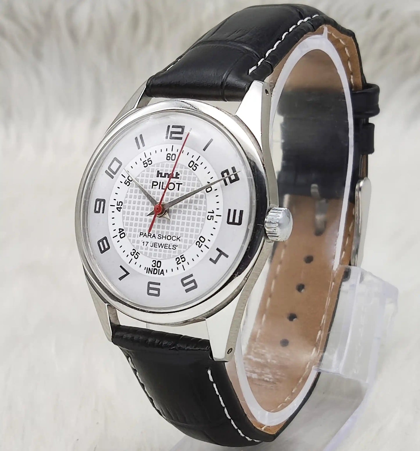 HMT Pilot White Dial Watch - Timeless Mechanical Elegance for Every Occasion
