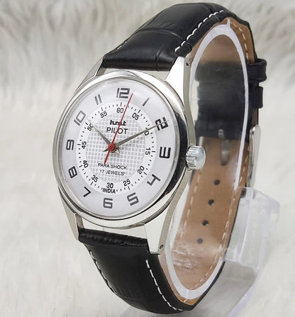 HMT Pilot White Dial Watch - Timeless Mechanical Elegance for Every Occasion