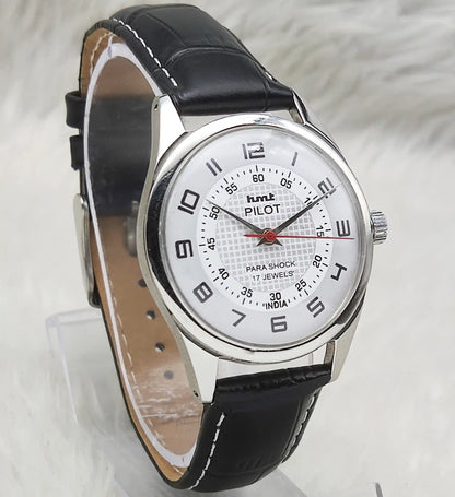 HMT Pilot White Dial Watch - Timeless Mechanical Elegance for Every Occasion