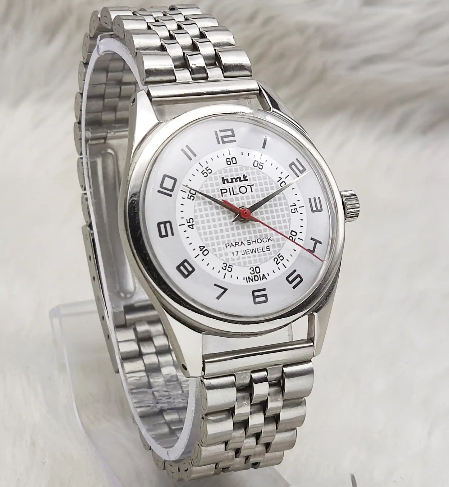 HMT Pilot White Dial Watch - Timeless Mechanical Elegance