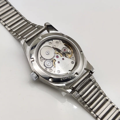 HMT Pilot White Textured Dial 17 Jewels Hand-Winding Watch for Men