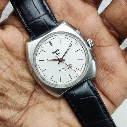 HMT Silver 17 Jewels Stick Indices Handwinding Men's Watch