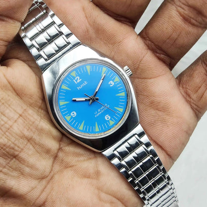 HMT Sky Blue Dial 17 Jewels Handwinding Watch