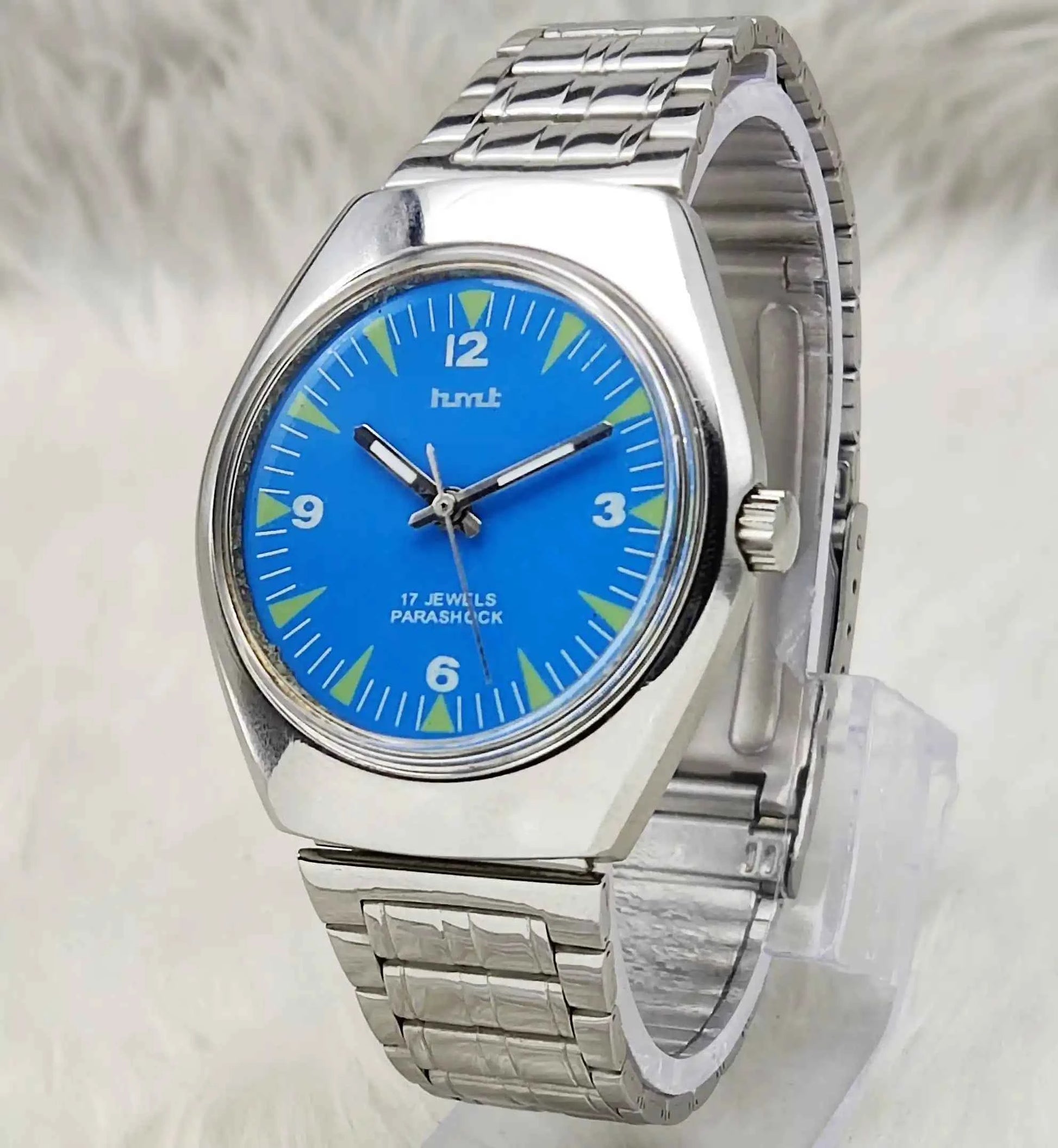 HMT Sky Blue Dial 17 Jewels Handwinding Watch