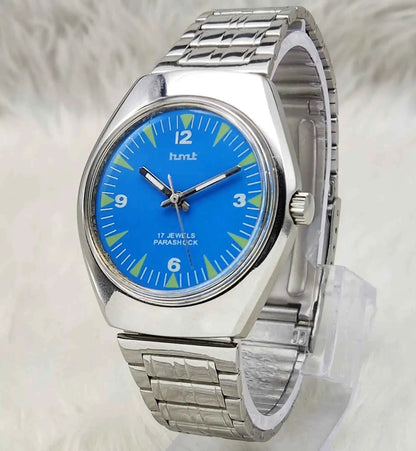 HMT Sky Blue Dial 17 Jewels Handwinding Watch