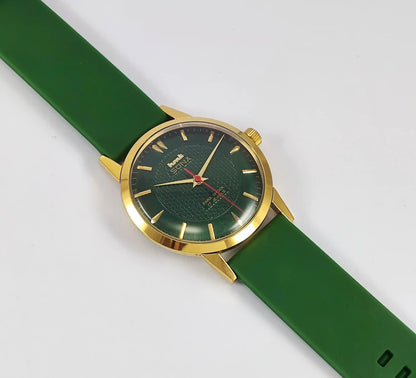 HMT Sona 17 Jewels Green Dial Handwinding Watch 0231 Discover-Diamonds